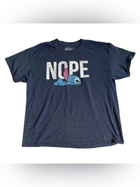 Women’s Disney Navy Short Sleeve Stitch 'NOPE' Graphic Tee